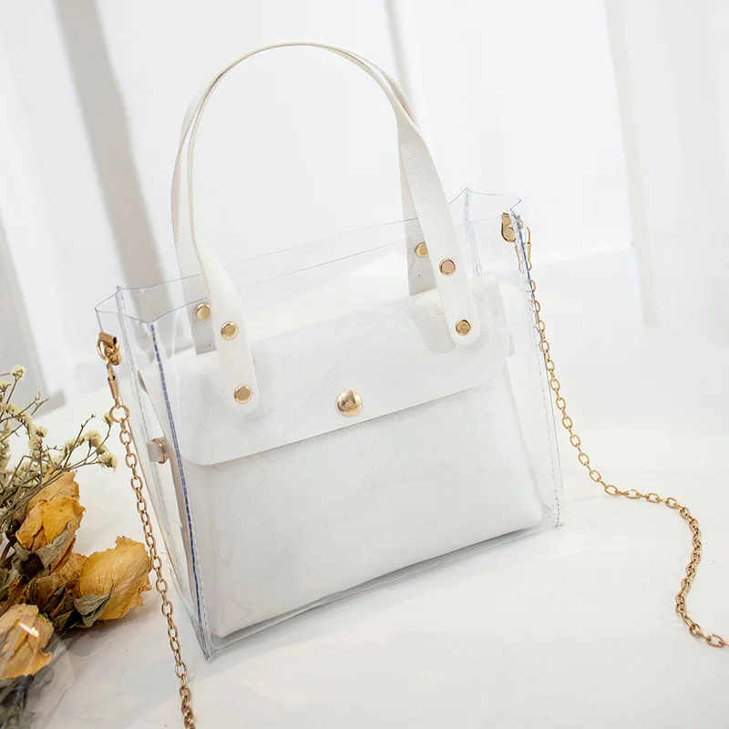 

Fashion Transparent Pvc Bags For Women 2019 Mini Shoulder Bag Female Small Leather Handbags Crossbody Phone Pouch Korean Style