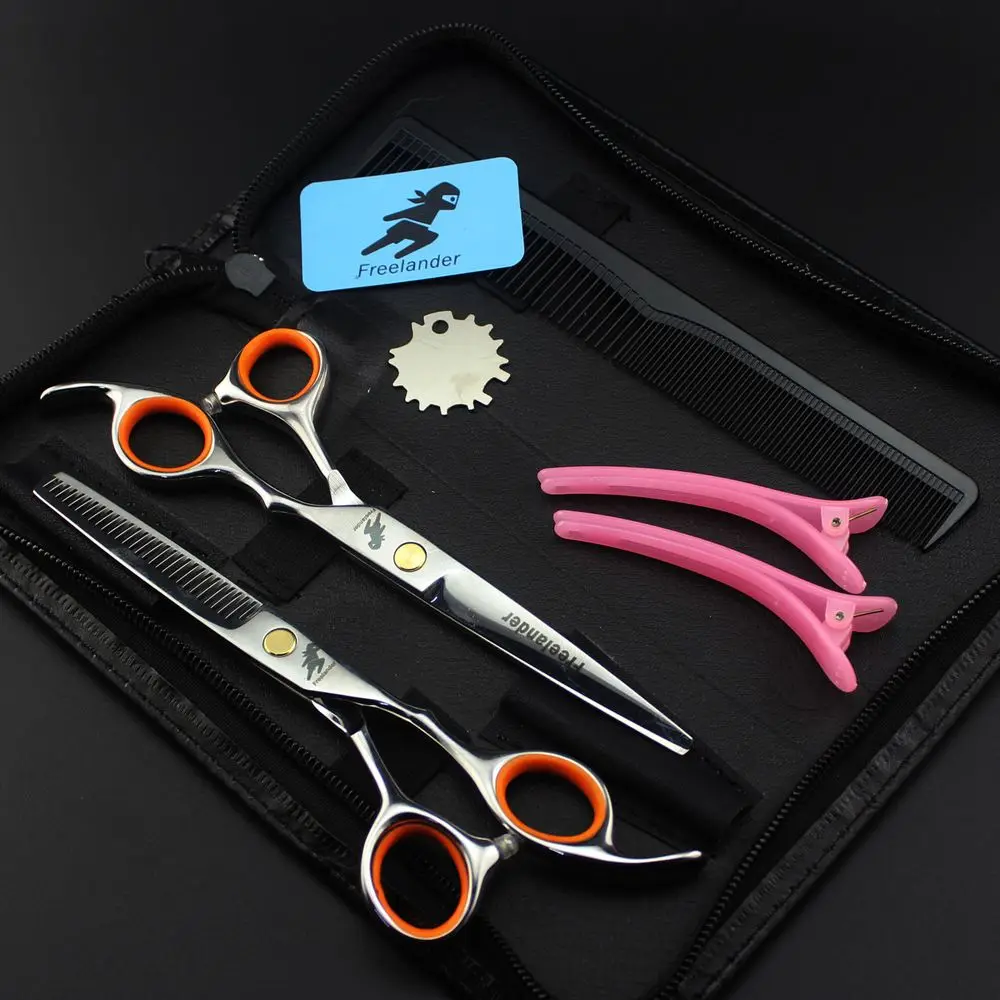 Набор ножниц из нержавеющей стали для стрижки и филировки 6