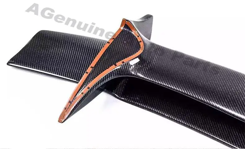 

Carbon fiber double layer spoiler back boot lip wing rear spoiler wing rear trunk lip for Ford Mustang 2015-2019