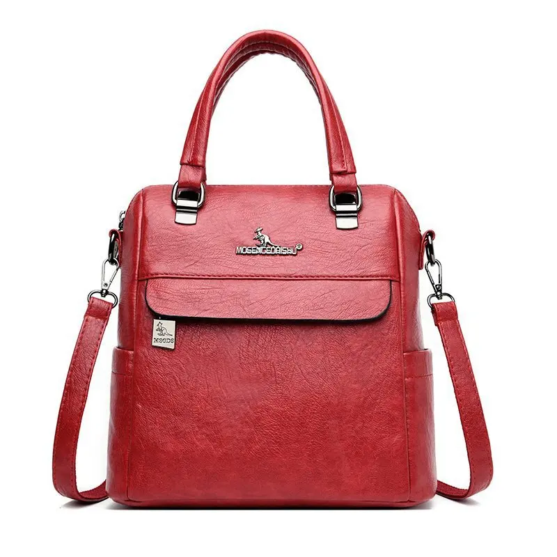 

One shoulder shoulder multi-purpose bag women 2021 new city bag PU soft leather large capacity portable messenger bag