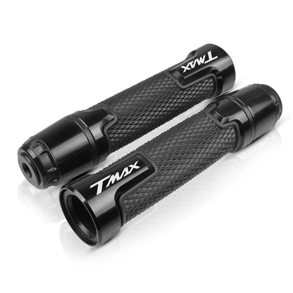 A set black Для YAMAHA TMAX T-MAX 530 500 TMAX530 SX DX 2001- мотоциклетные Ручки Конец ручки логотип TMAX - Цвет: A set black