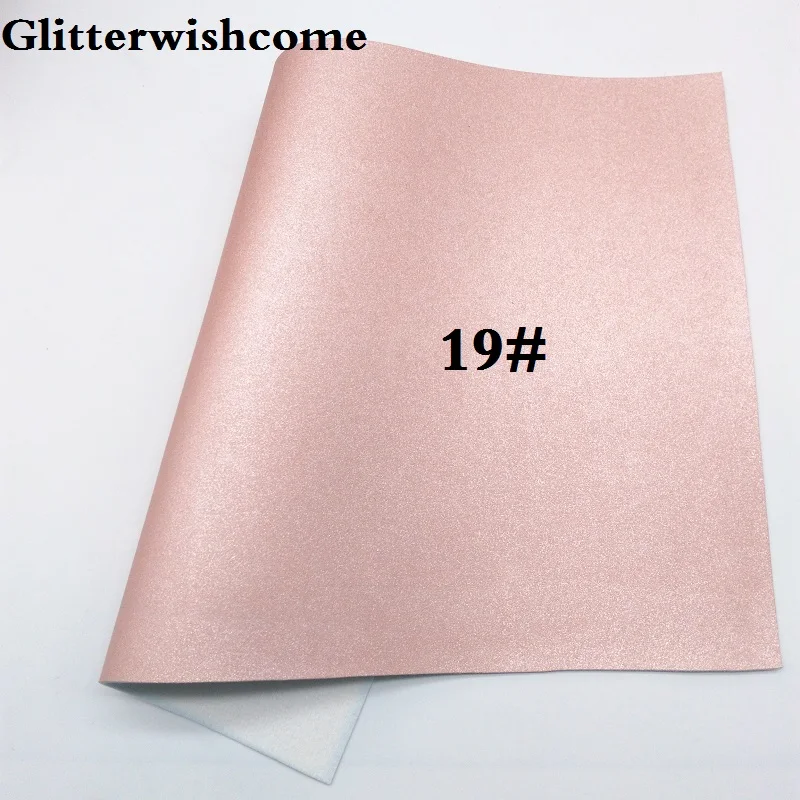 19 Glitterwishcome 21X29 см А4 Размер синтетическая кожа, металлическая кожа, искусственный винил из искусственной кожи для бантов, GM051A - Цвет: 19