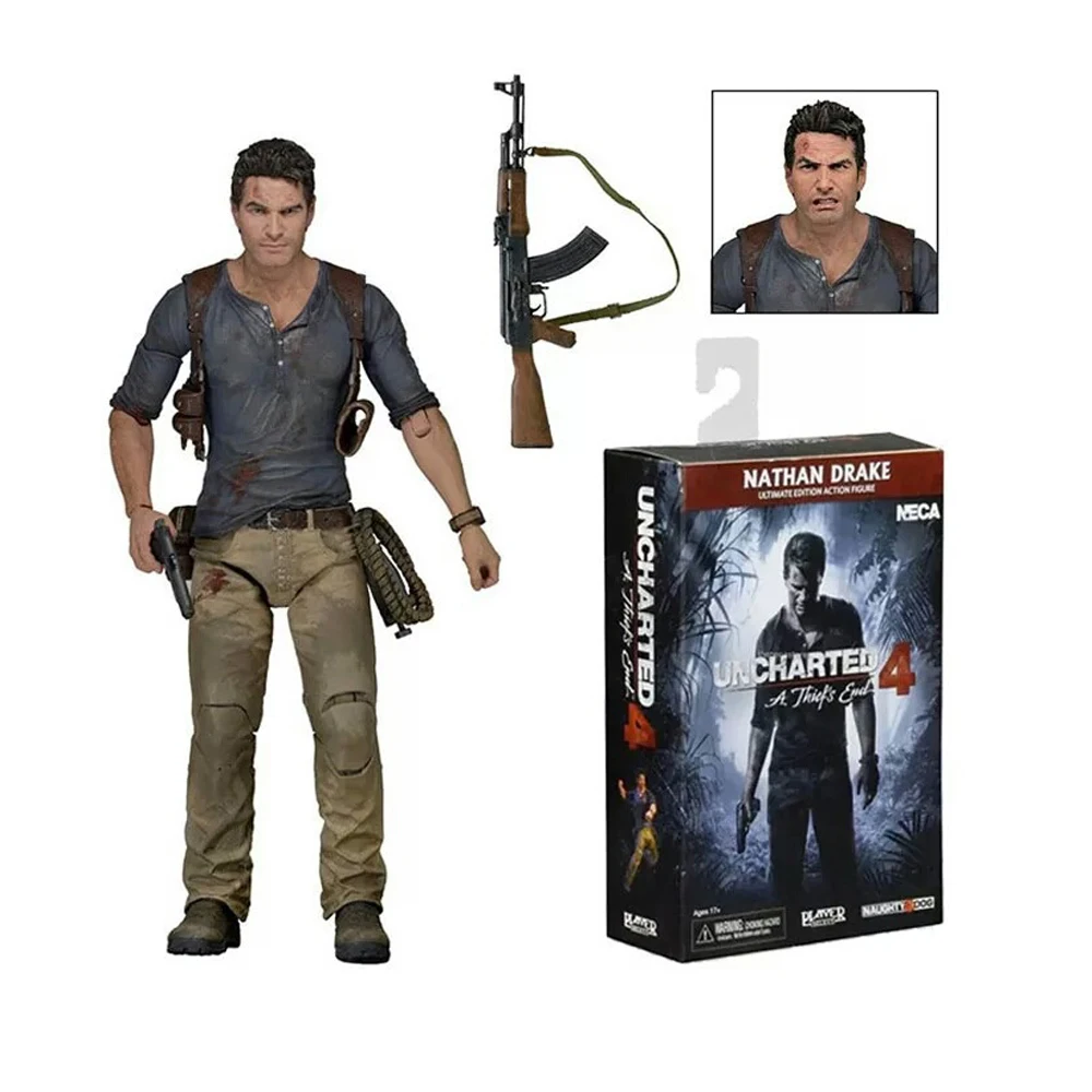 NECA Uncharted 4 вор конец цифры с рисунками &quotНейтан Дрейк&quot игрушечных пластиковых