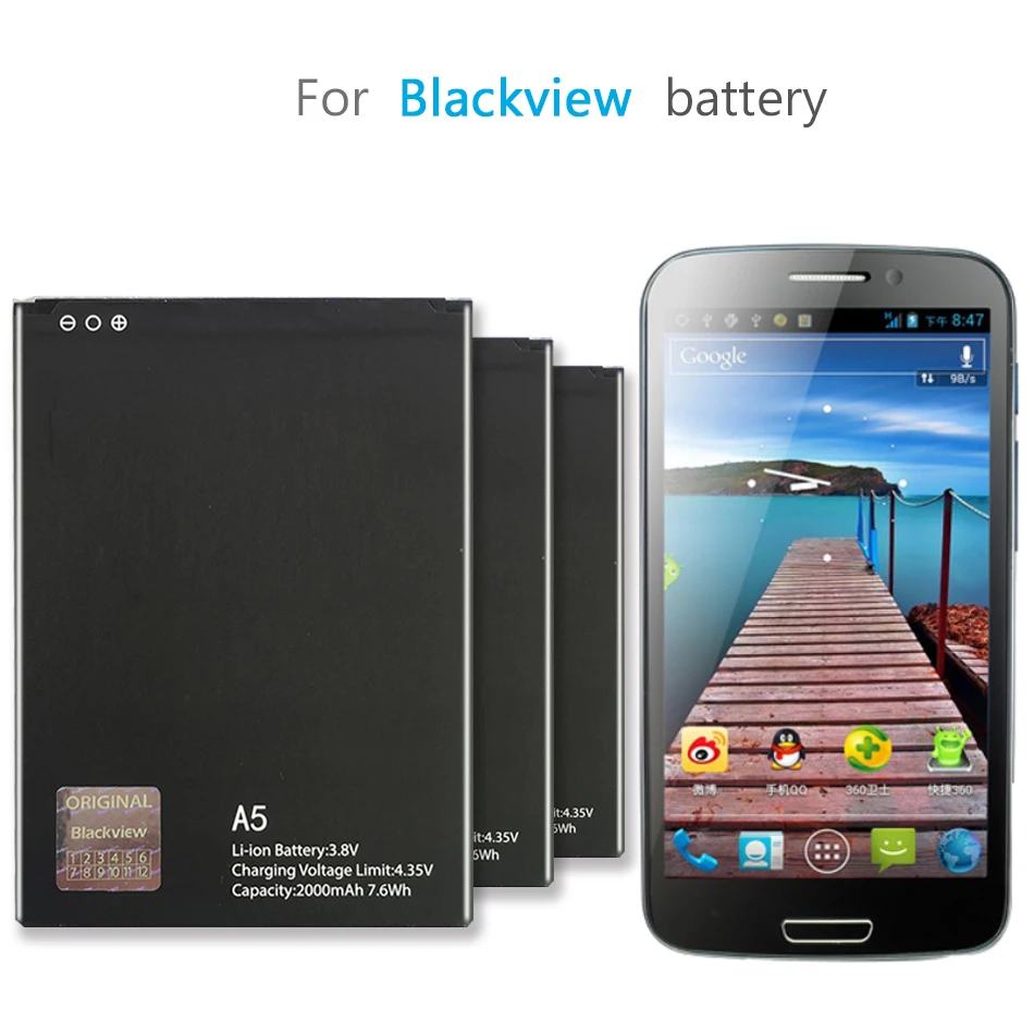 

Аккумулятор 2000 мАч для Blackview A5 A 5 мобильный телефон