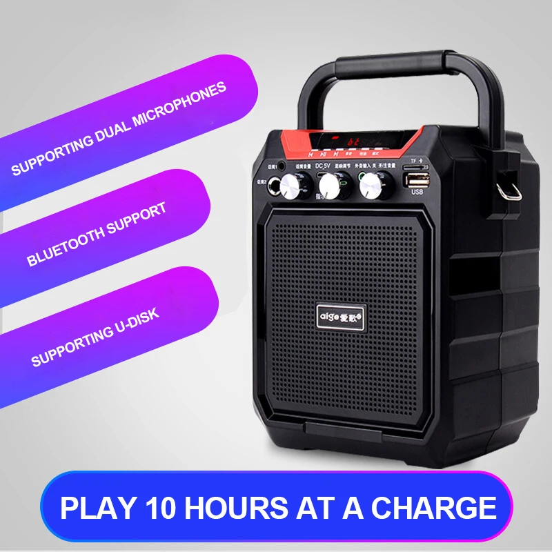 Wireless Bluetooth Speaker Outdoor Dance Teaching Promotion Party Picnic Music Player TF FM U dis Loudspeaker Portable Subwoofer |