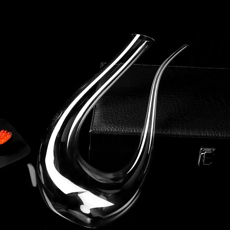 Янтарный прозрачный хрустальный U образный Графин для вина Подарочная коробка