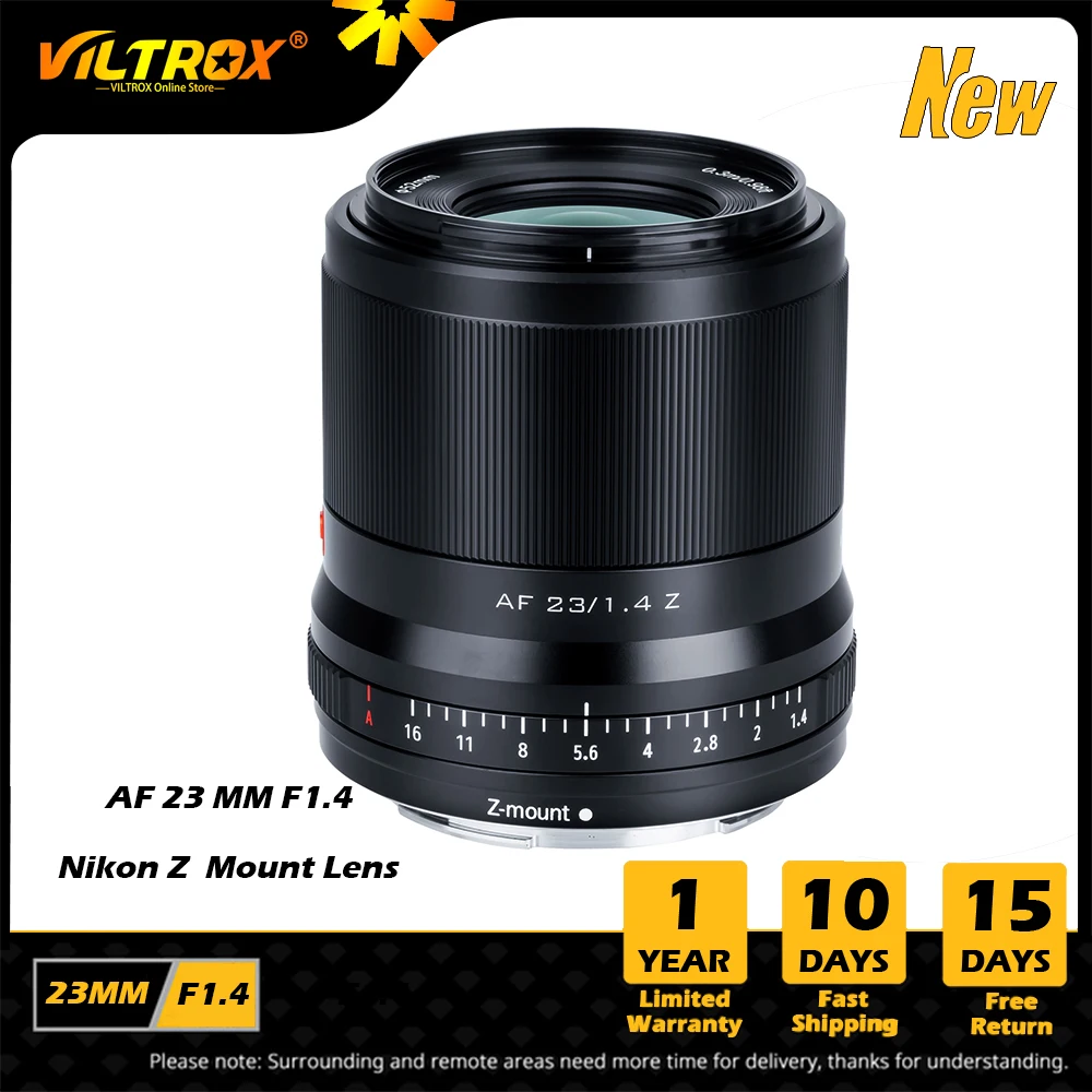 VILTROX 23mm F1.4 Auto Focus Lens Large Aperture Portrait Lens APS-C Lens for Nikon Lens Z Mount Zfc Z5 Z6 Z7 II Z50 Camera lens