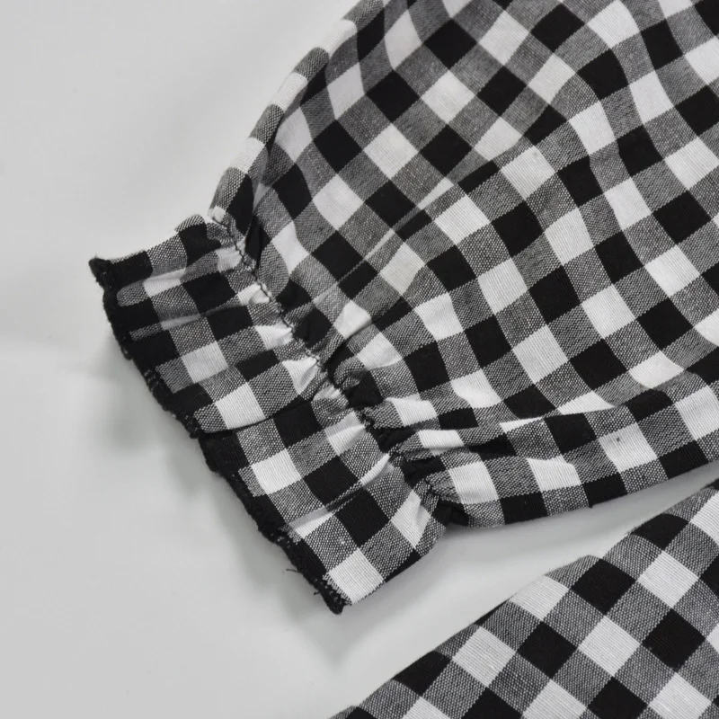 

Dress Vestidos Women Spring Ruffle Houndstooth Office Vintage Casual Plaid Midi Shirt Dress Ladies Autumn Long Sleeve Chic Work