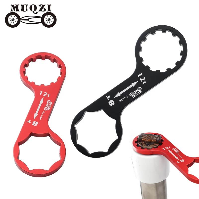 MUQZI Fork Cap Wrench 8T-12T Fork Removal Installation Spanner For Suntour Suspension Fork XCM XCR XCT RST Bike Repair Tool