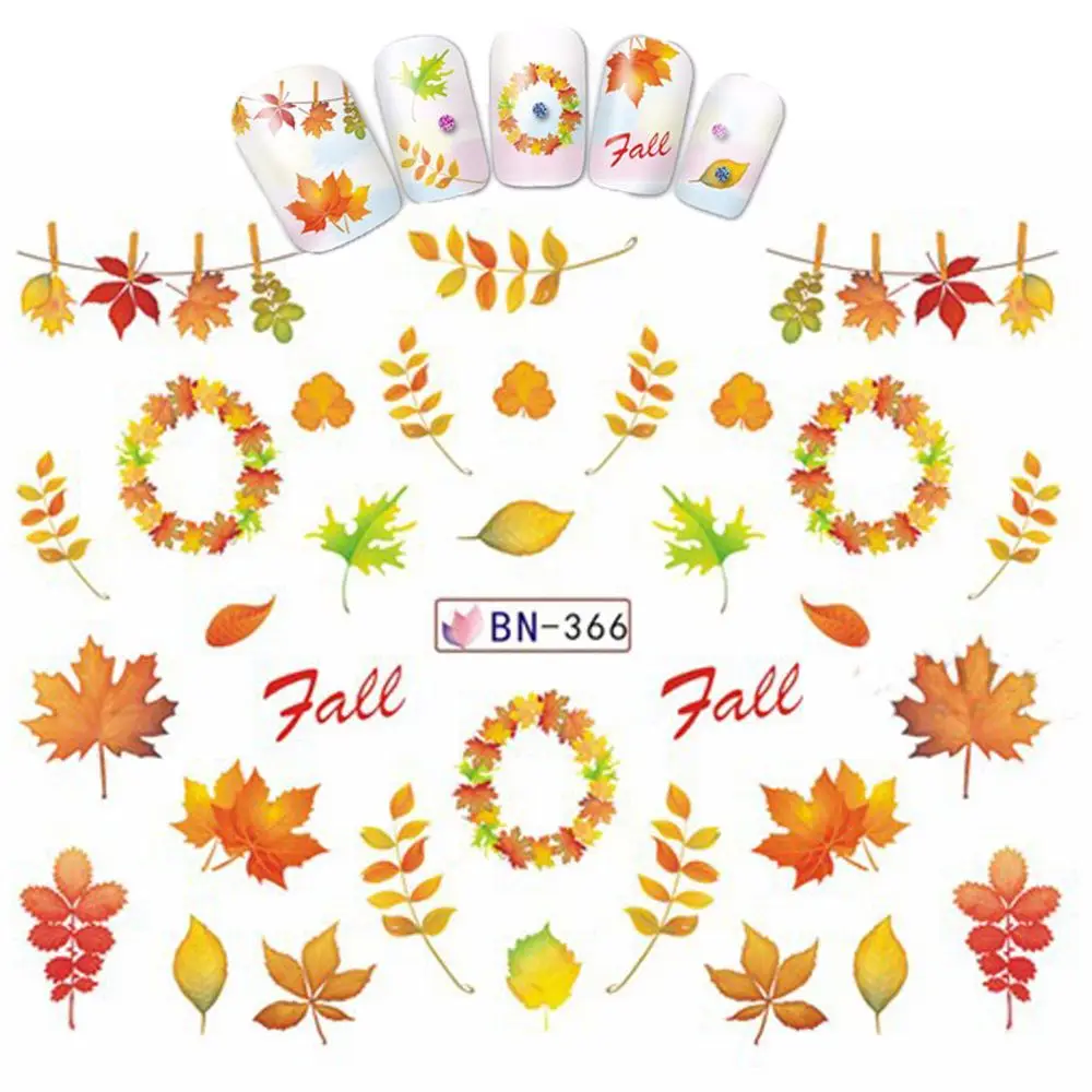 12 узоров Маргаритка на ногти художественные наклейки для переноса воды кленовый