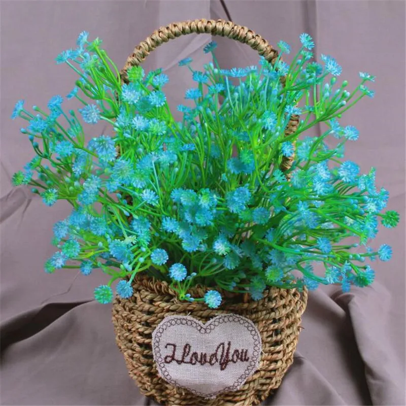 Один пластиковый гипсофил искусственный цветок искусственная трава зеленое