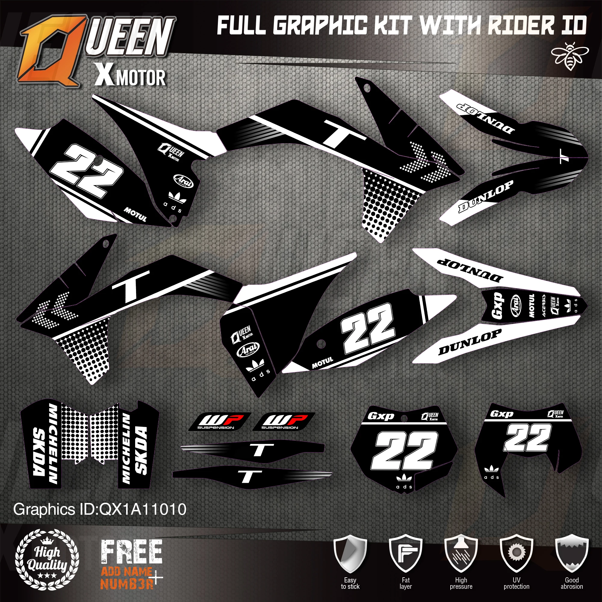 

Набор наклеек QUEEN X для KTM 2011 2012 SX SXF , 2012 2013 EXC XC-W EXC-F 010