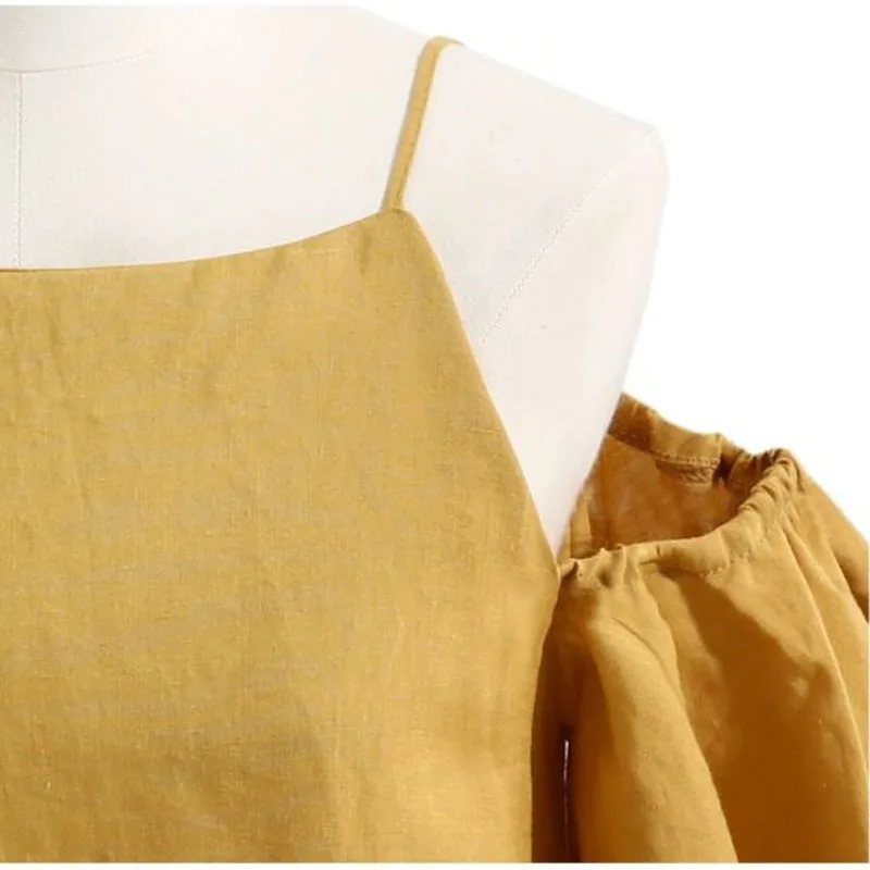 Plus Size Strap Ruffle Off The Shoulder Solid Green Sweet Blouse 4XL 5XL Korean Cold Blouses Shirts For Women | Женская одежда