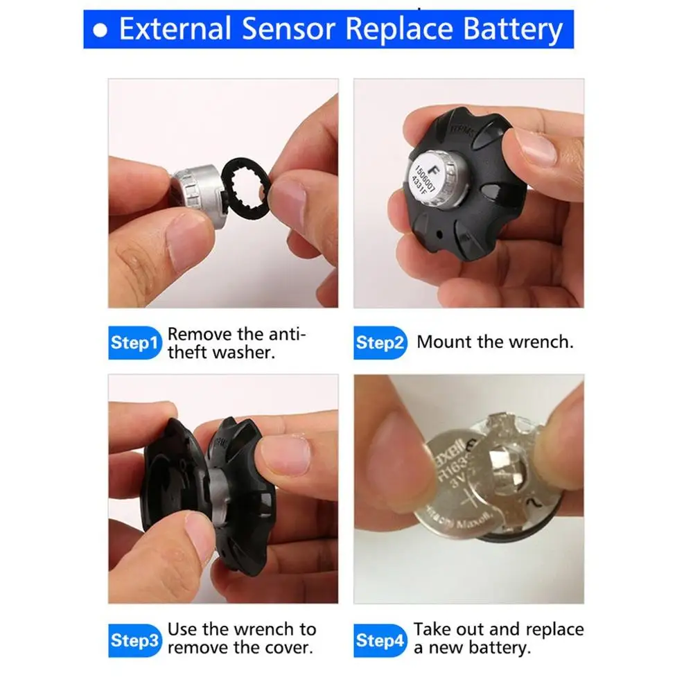 

Waterproof Motorcycle Real Time Tire Pressure Monitoring System Tpms Wireless External Sensors Tire Detection Monitor