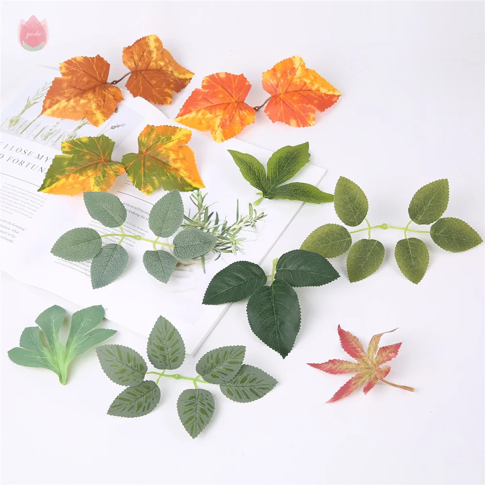 50 шт. кленовые листья искусственные имитация Хэллоуин осенние для декора