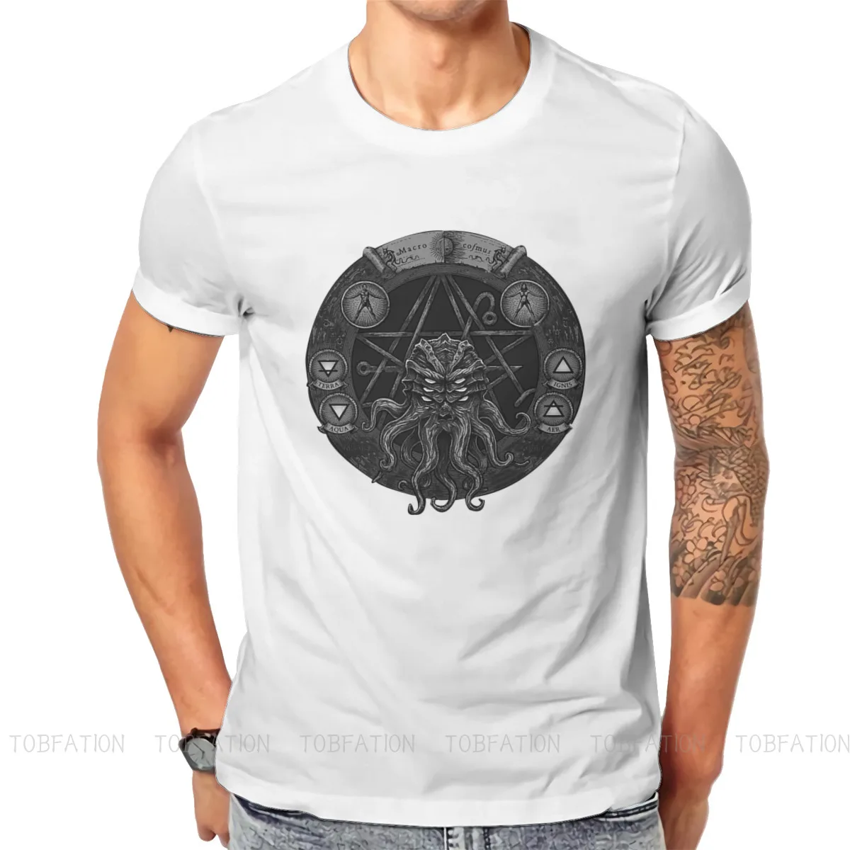 

Bloodborne ARPG Game Cthulhu Pentagram Essential Tshirt Top Graphic Vintage Grunge Summer Men's Short Sleeve Harajuku T Shirt