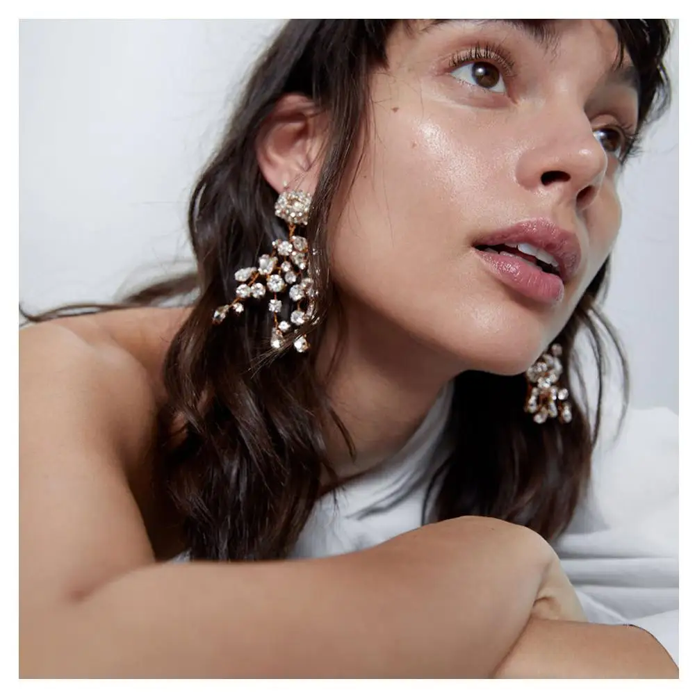 UDDEIN трендовые кольца с полными кристаллами и цветами для женщин Модные Винтажные