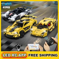 cada rc city app remote control vehicle model building blocks 417pcs racing car sports car moc bricks toy for boy kid