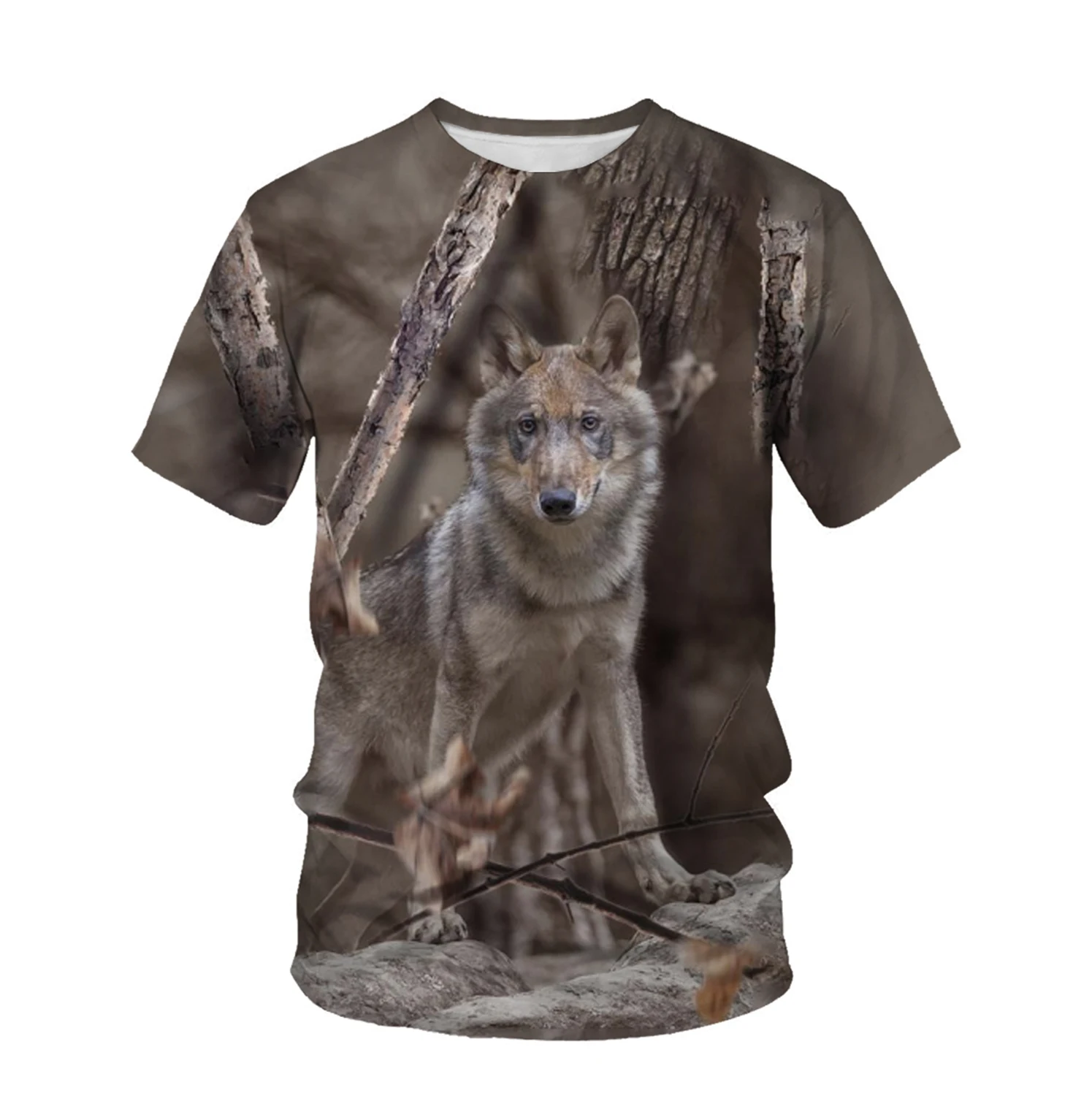 

Wolf, graphic T-shirt 3D printed men's T-shirt, breathable soft top, fashionable O-neck alternative clothing, oversized T-shirt