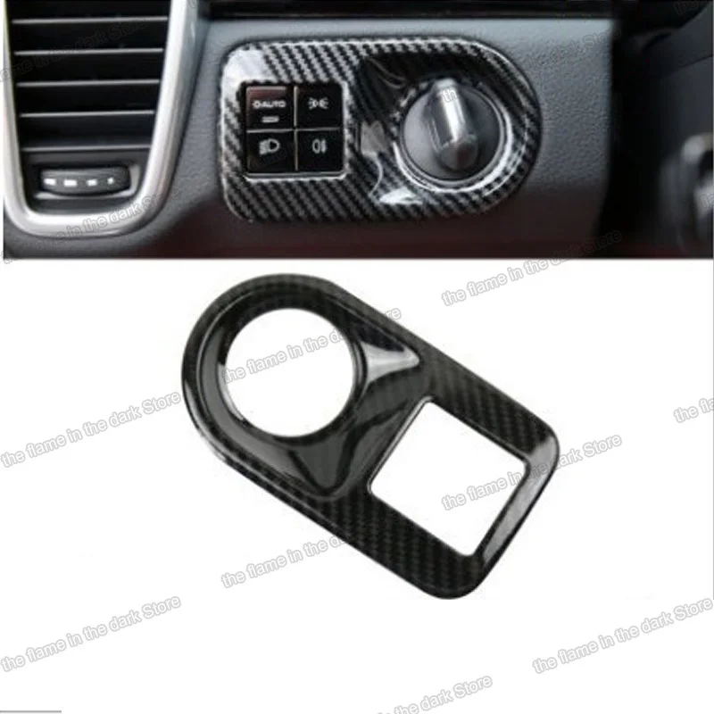 

Lsrtw2017 Carbon Fiber Car Headlight Control Knob Cover Light Trims for Porsche Cayenne 2018 2019 2020 2021 Accessories Auto