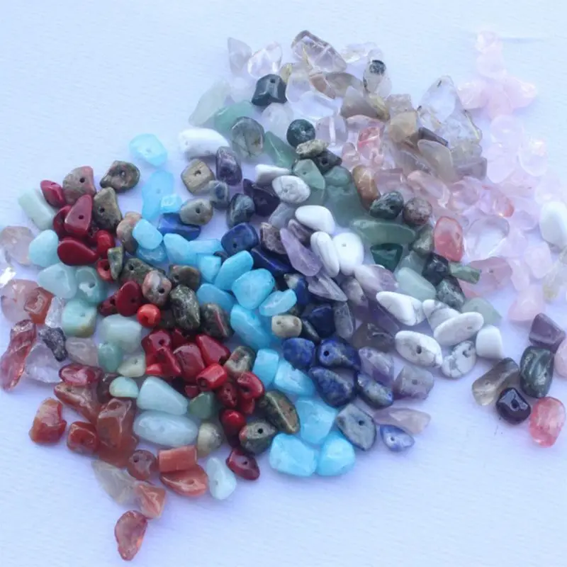 

15 Color Assorted Gemstone Beads Irregular Natural Chips for DIY Jewelry Making 875B