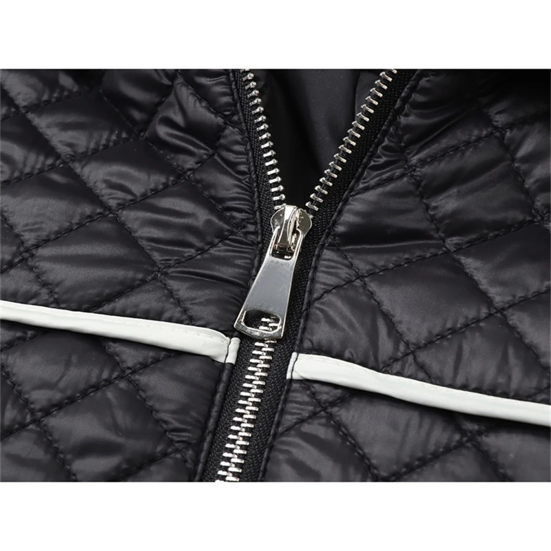 MOLAN PU Patchwork Woman Cotton-padded Coat Warm High Street Jacket Chic Thick Casual Parkas Jacket Pockets Female Outweat