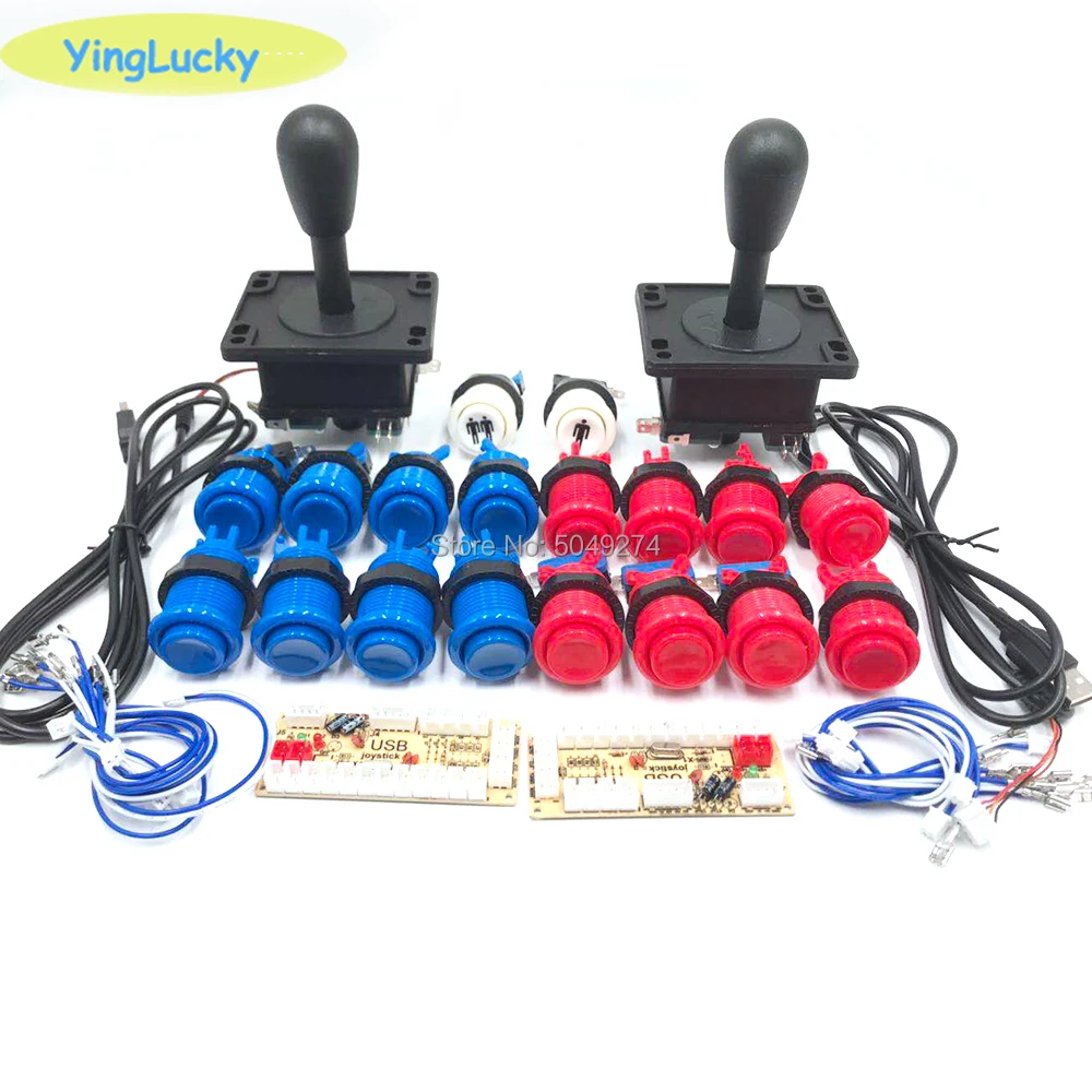 Аркадные diy игровой пульт управления Набор аркадные наборы комплект включая happ стильный джойстик Кнопка для DIY contoller для аркадной игры