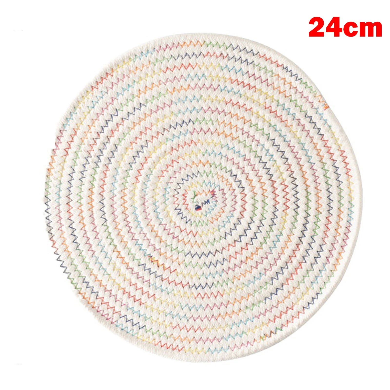 Круглый коврик подставка под чашки из хлопка и льна термостойкая обеденная