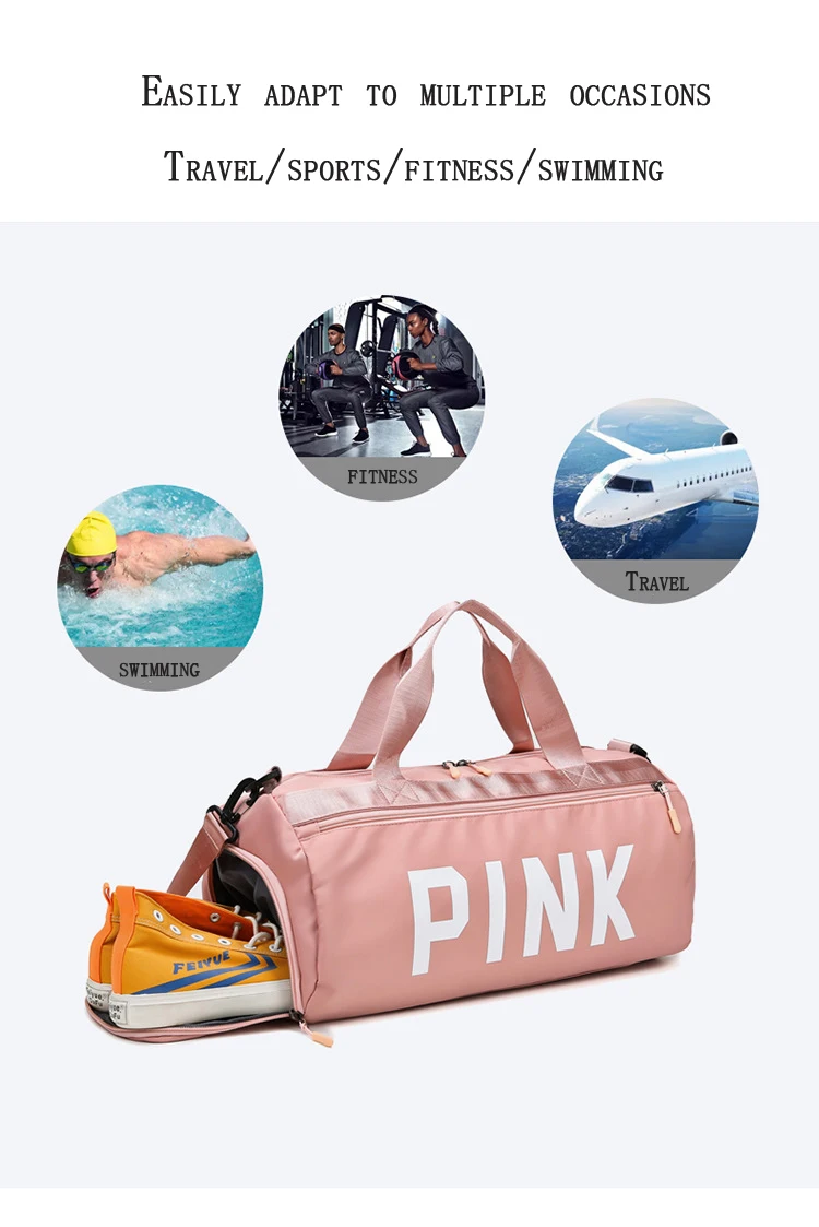 Large Capacity Women Travel Bag Female Fitness Dry and wet separation Training Duffle Bag for Trip Waterproof Gym Sport Bag