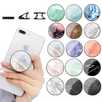 glossy popular marble expanding phone stand grip finger rring support anti fall round foldable universal mobile phone holder