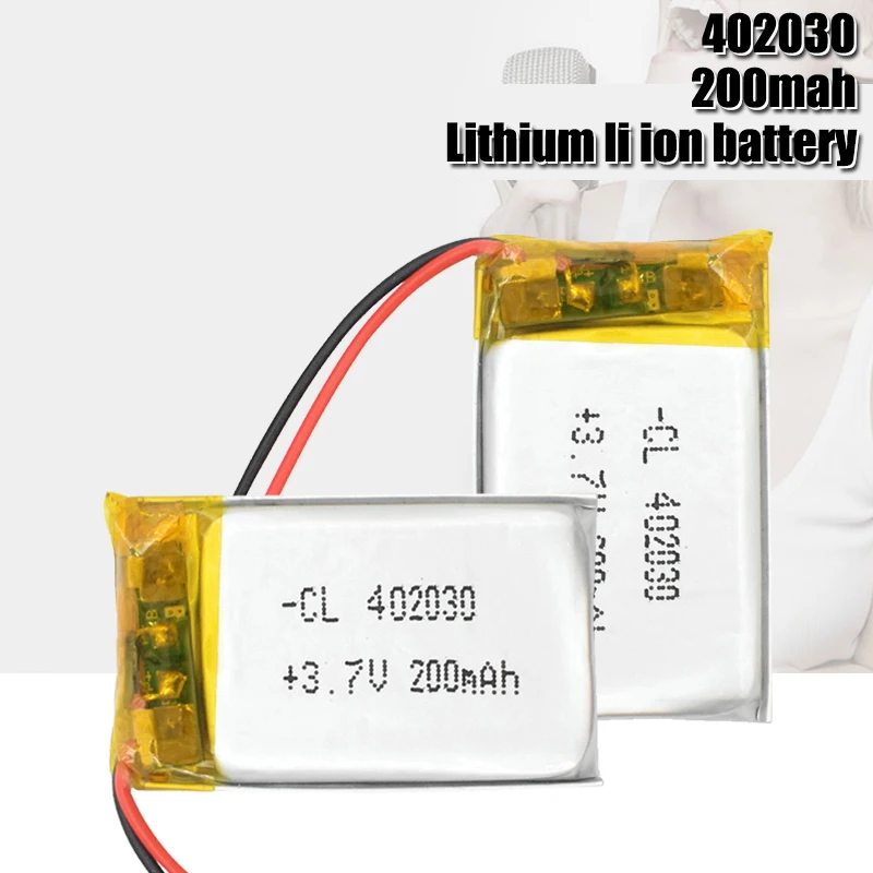 

200mAh 3.7V 402030 042030 Lithium Li-ion Polymer Battery Rechargeable Li-po Batteries for Bluetooth GPS MP3 MP4 MP5 PSP