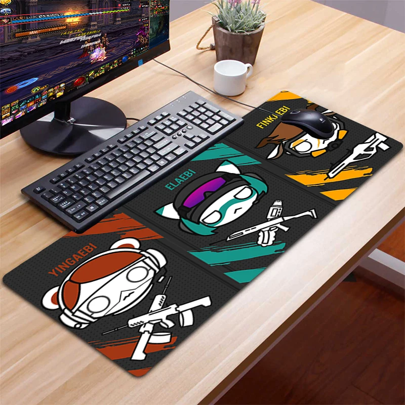 Симпатичный радужный коврик для мыши с шестью осадами геймеров игровые