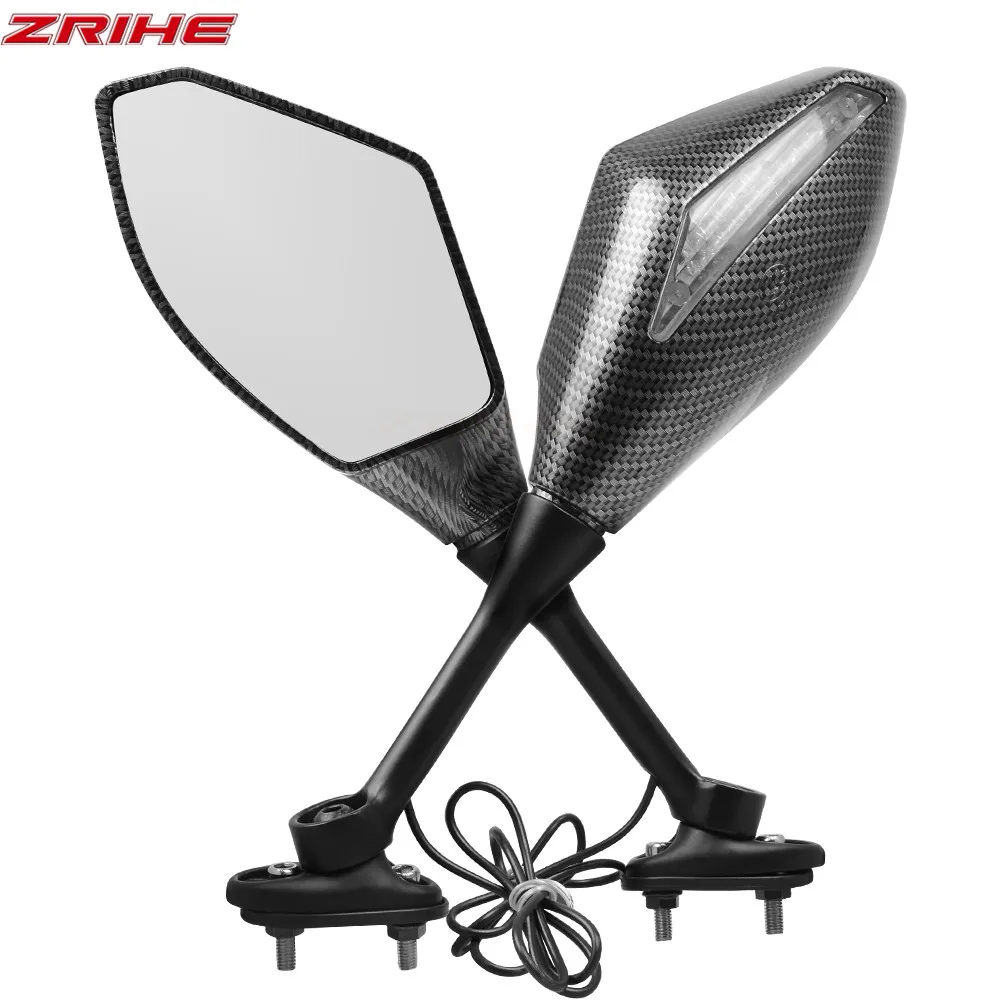 Пара мотоциклов светодиодные поворотные фары боковые зеркала указатель