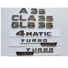 Хром серебряные буквы багажник значки-Эмблемы Эмблема значок для Mercedes Benz W177 A35 C118 X118 CLA35 GLA35 GLB35 AMG TURBO 4matic