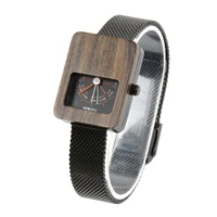 new design fastion ladies metal and wood water resistant wooden watch