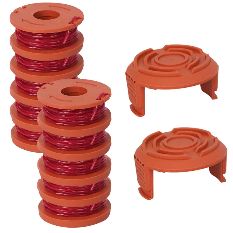 

12 Pack Replacement Spool String Trimmer Line For WORX 10 Pack Spool ＋ 2 Cap