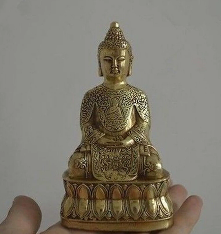 Восточная винтажная Бронзовая статуя медная удача везучий мышь | Дом и сад