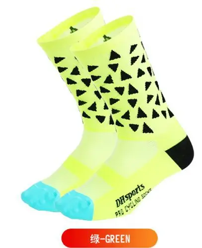 Calcetines Ciclismo носки для бега и велоспорта мужские wo Hombre скейтборд футбол Леггинсы Баскетбол Спорт Meias Пилатес футбол - Цвет: Green