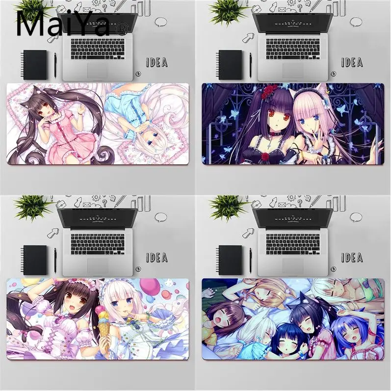 Maiya Chocola Nekopara японская аниме девушка резиновая мышь прочный Настольный коврик для