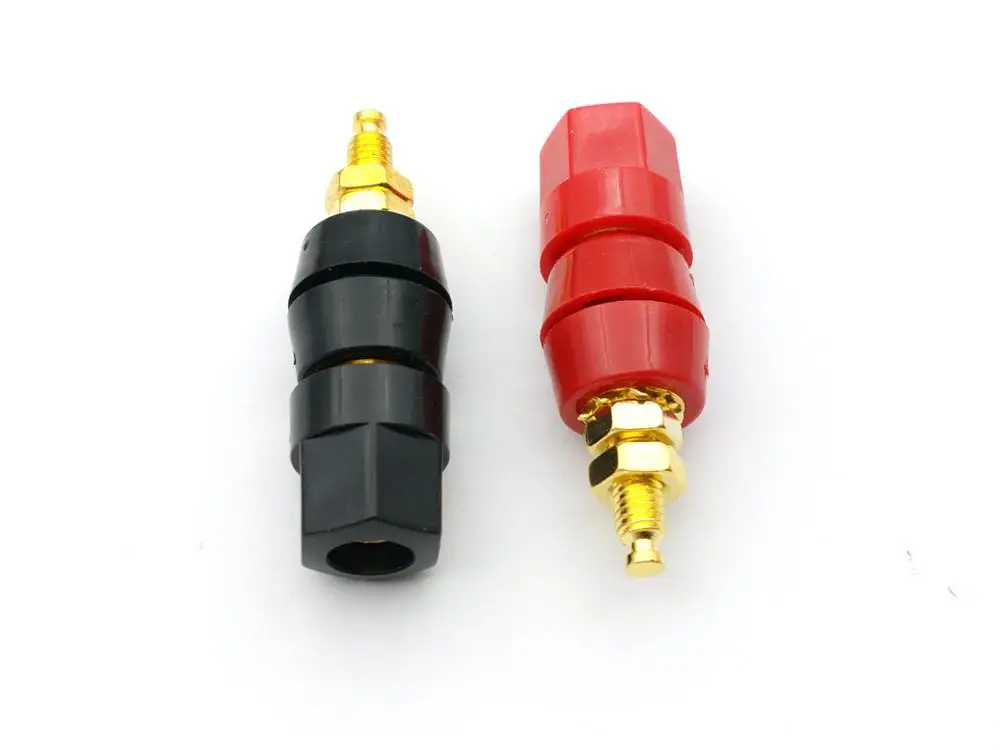 2 шт. Позолоченные аудиоколонки зажимы для 4 мм разъемов типа банан | Обустройство