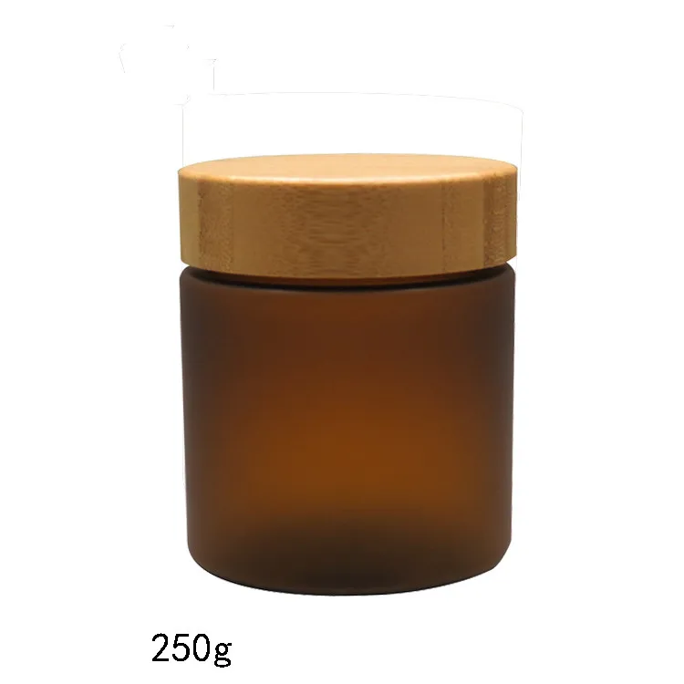 Пустая матовая пластиковая банка для ухода за телом лица и крема с бамбуковой