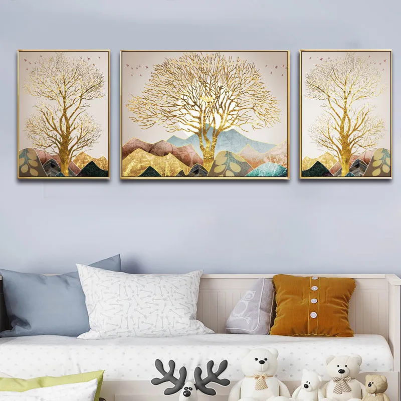 

3pcs Chinese Style Landscape Horse Abstract Wall Art Canvas Paintings Posters Pictures Prints For Living Room Home Office Decor