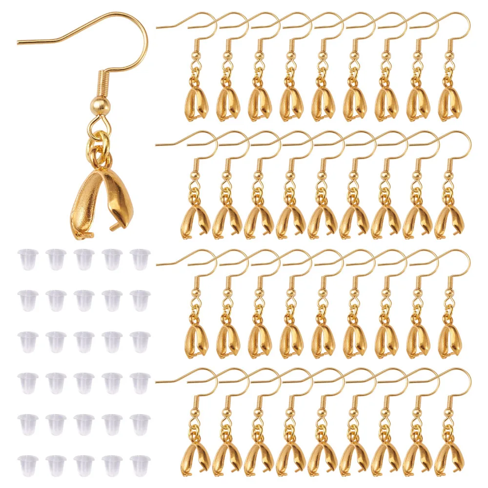 

340pcs/box Stainless Steel Earring Hooks & Ice Pick Pinch Bails Plastic Ear Nuts Jump Rings for Jewelry Crafts Making
