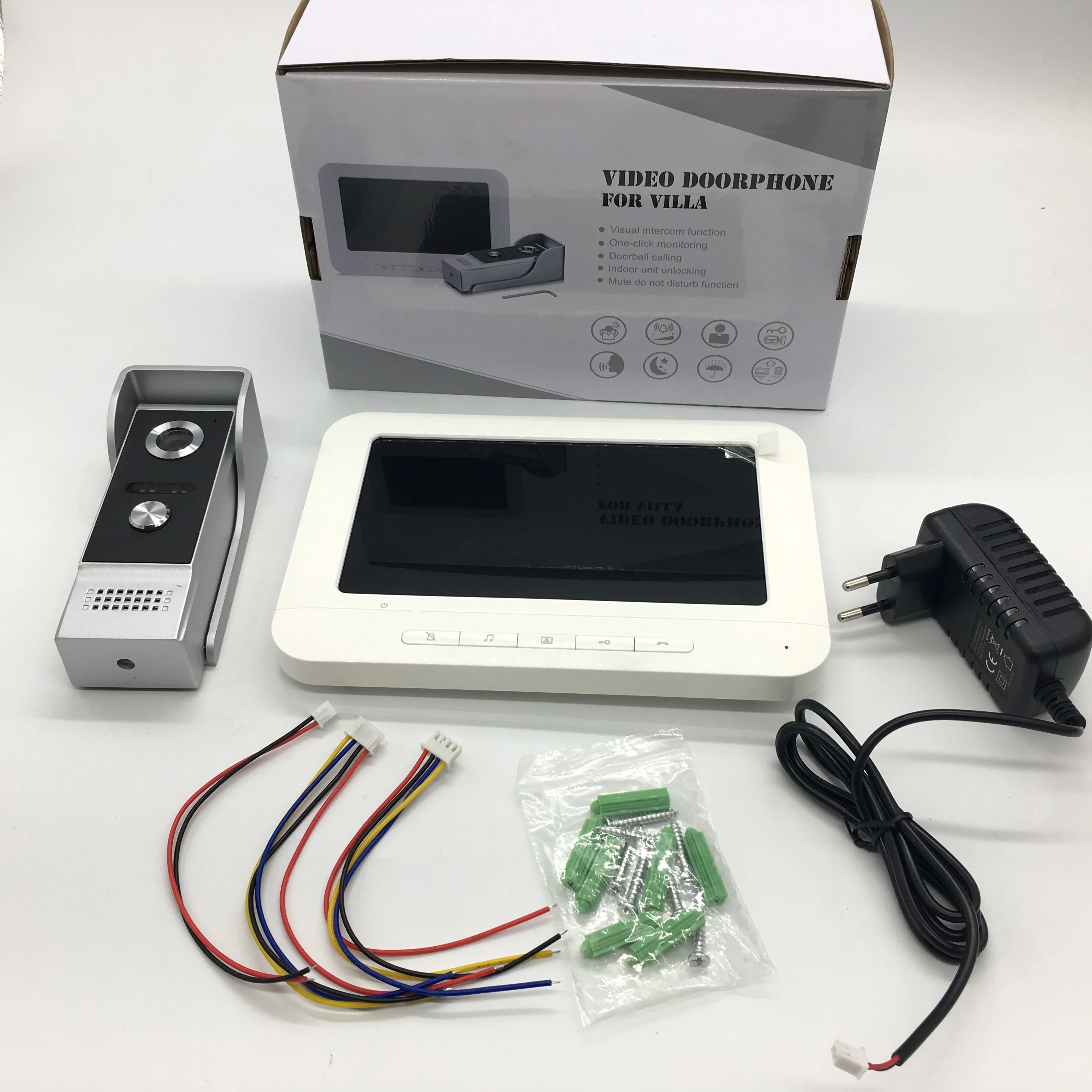 7 дюймов видео телефон двери внутренной связи HD Камера Системы дверь панель ввода