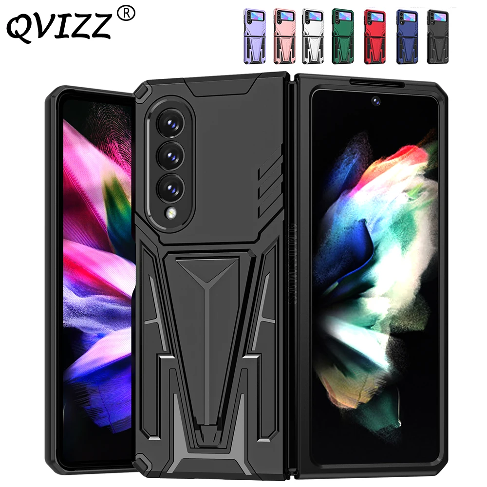 

Armor Shockproof Case For Samsung Galaxy Z Fold 3 Magentic Ring Fold Bracket Cover Full Camera Bumber Capa Protective Back Shell