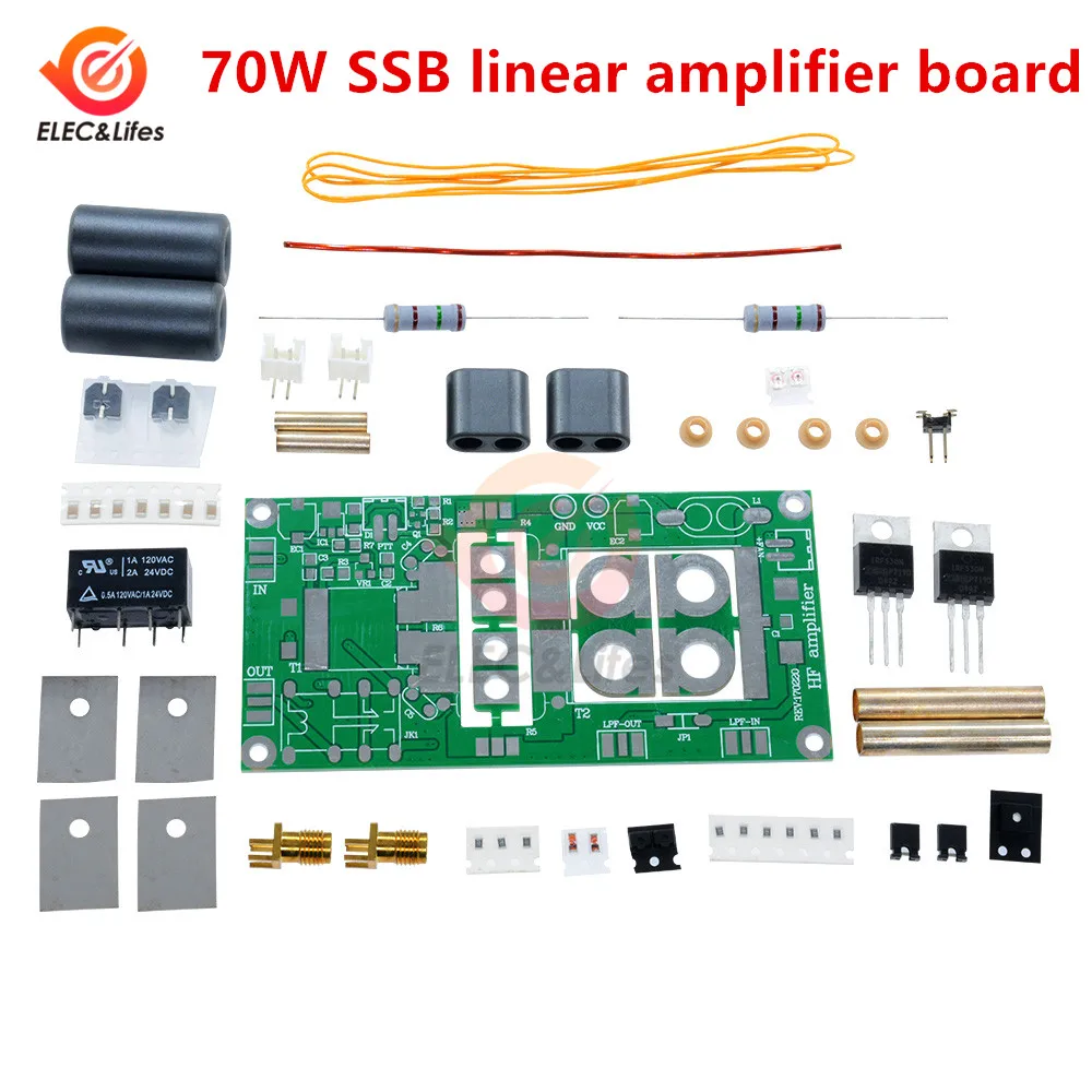 70W DIY Kit 45 Вт 70 Вт SSB Линейный Усилитель Мощности HF доска DIY комплект для YAESU FT-817 KX3 радио трансивер звук динамик модульное Amplificador - Цвет: 70W DIY Kit