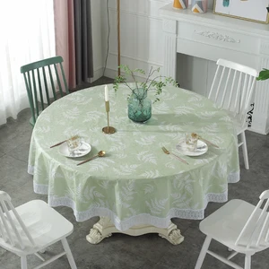 pvc lace tablecloth waterproof oil proof round table cloth printed home dining table cover for wedding party decor free global shipping