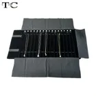 Модная черная бархатная сумка для ювелирных изделий в рулоне, подвесной органайзер сумка для хранения, портативная витрина для ожерелья