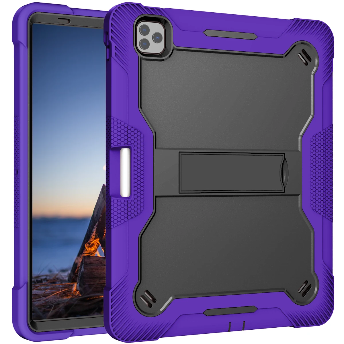 

Shockproof Army Military Heavy Duty Kickstand Cover Waterproof Shock Dirt Snow Sand Proof Extreme Case for iPad 12.9'' 2015 2017