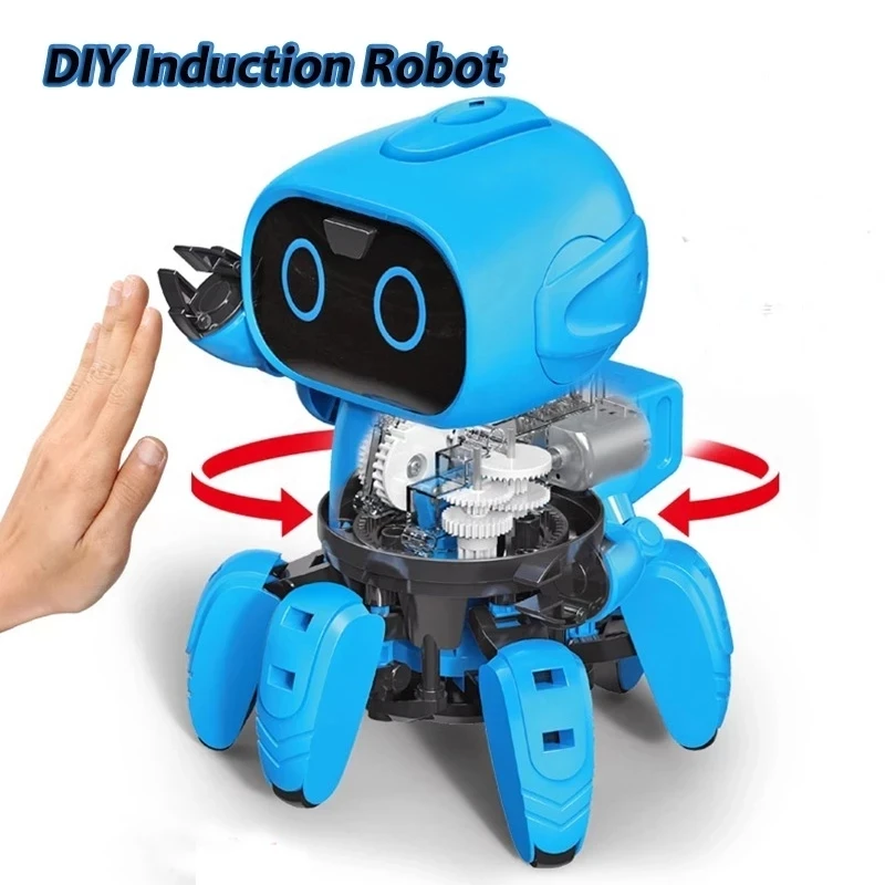 Intelligent Induction Robot DIY Assembled Electric Follow Infrared RC Gesture Sensor Obstacle Avoidance Kids Blocks Gifts | Игрушки и